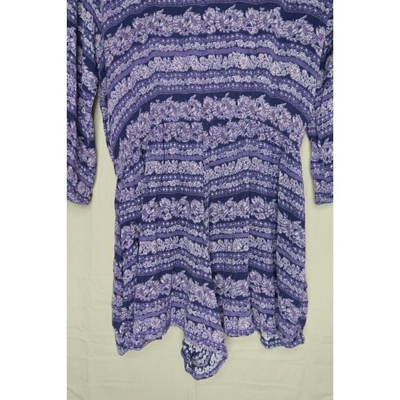 Band Of Gypsies Lottie & Holly Floral Romper Floral Blue Purple Boho Med NWOT - Picture 6 of 8